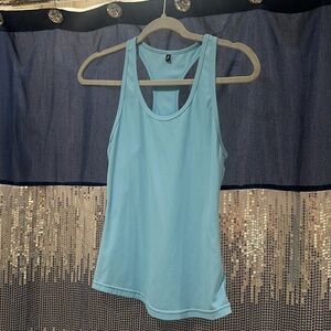 Fabletics blue workout muscle shirt